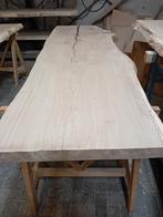 Boomstamtafel | eiken karakteristieke tafel | 1 stuk |, Ophalen, Tafel en meer, Info@tafelenmeer.nl, Eikenhout
