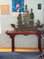 Te koop Jade drakenschip met side table, Antiek en Kunst, Ophalen of Verzenden