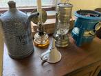 Petroleum stel kan lamp stormlamp vintage, Antiek en Kunst, Ophalen