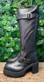 Nieuwe retro Vintage plateau blokhak Sendra laars maat 39, Zwart, Nieuw, Ophalen of Verzenden, Sendra