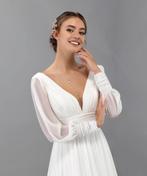 Nieuwe jurk met lange mouwen Maat 36,38,40,42,44, Ophalen, Nieuw, Blauw, Trouwjurk