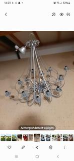 Zilverkleurige Kroonluchter - Zo Goed Als Nieuw, Huis en Inrichting, Lampen | Kroonluchters, Ophalen, Zo goed als nieuw, Metaal