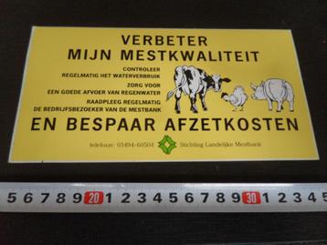 sticker Stichting Landelijke Mestbank  en bespaar afzetkoste beschikbaar voor biedingen