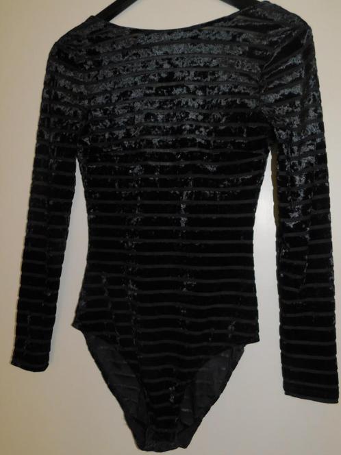Mango velours Body, zwart - S, Kleding | Dames, Ondergoed en Lingerie, Body of Korset, Zwart, Ophalen of Verzenden