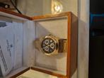 J&r heren horloge 18k gold plated, Sieraden, Tassen en Uiterlijk, Horloges | Heren, Ophalen of Verzenden, Zo goed als nieuw, Goud