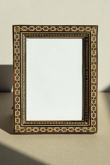 Marqueterie oosterse ingelegde fotolijst Perzisch Khatam beschikbaar voor biedingen