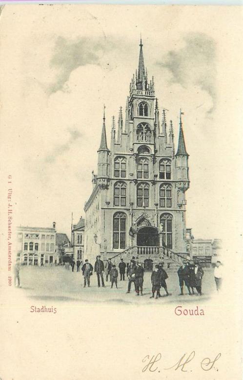 (701-092-007) Gouda Stadhuis, Verzamelen, Ansichtkaarten | Nederland, Zuid-Holland, Verzenden