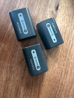 3x Sony NP-FH50 Batterijen voor Systeemcamera's, Ophalen of Verzenden, Gebruikt, Oplaadbaar