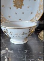 Antieke spoelkom of geboortekom 1861, Antiek en Kunst, Antiek | Servies los, Ophalen of Verzenden