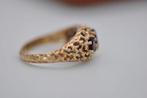 Vintage 9 karaat ring met Granaat, Vintage, 18 tot 19, Vintage, Vintage