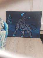 Indigo Bull acrylverf op canvas, Ophalen