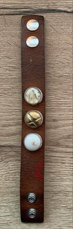 Armband maat S van Noosa met studs, Gebruikt, Leer, Ophalen of Verzenden, Bruin