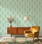 13924 Mintgroen optisch 3d  patroon behang  swiet wallpaper, Huis en Inrichting, Verzenden, 75 m² of meer, Wit