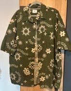 H&M legergroene oversized blouse met opdruk - maat M, Maat 38/40 (M), H&M, Ophalen of Verzenden, Zo goed als nieuw