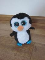 TY zwart wit pluche pinguïn Waddles blauwe glitter ogen (2x), Ophalen of Verzenden, Zo goed als nieuw, Eend