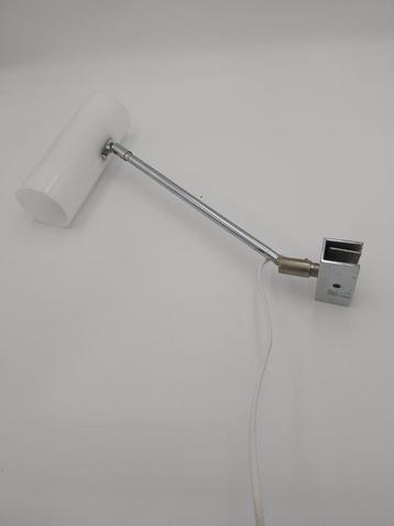 Retro Klemlamp Jaren '80 - Wit & Chroom beschikbaar voor biedingen