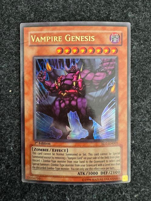 1st Edition Vampire Genesis SD2-EN001, Hobby en Vrije tijd, Verzamelkaartspellen | Yu-gi-Oh!, Gebruikt, Losse kaart, Ophalen of Verzenden