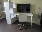 Wit Ikea bureau  (kallax), Huis en Inrichting, Bureaus, Ophalen, Zo goed als nieuw