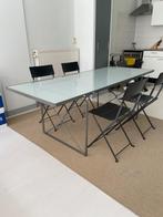 IKEA Moment glazen eettafel set met 4 stoelen, Ophalen, Gebruikt, 50 tot 100 cm, Vijf personen of meer