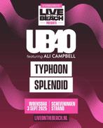 2 kaartjes Live On The Beach strandfestival 3 september, Twee personen