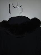 Woolrich dames jas zwart met bontkraag, Zwart, Maat 42/44 (L), Ophalen of Verzenden, Zo goed als nieuw