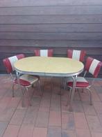 American diner originele fifties met 4 stoelen, Ophalen, Zo goed als nieuw