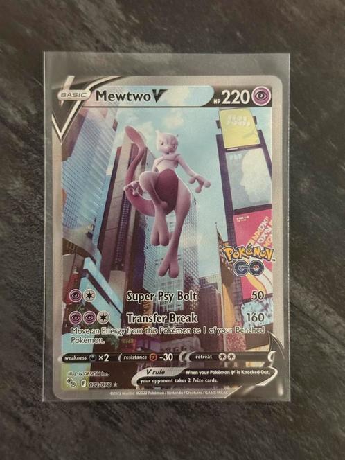 Mewtwo V #072 / 078 | pokemon go |, Hobby en Vrije tijd, Verzamelkaartspellen | Pokémon, Zo goed als nieuw, Losse kaart, Ophalen of Verzenden