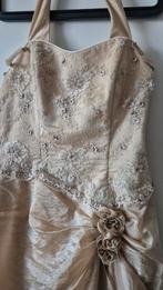 Trouwjurk, Champagne Kleur,  Maat 40/42, Ophalen of Verzenden, Zo goed als nieuw, Beige, Trouwjurk
