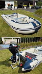 Te koop RIB Blue Bay TS380 met 9.9 PK Suzuki 4 stroke motor., Watersport en Boten, Rubberboten, Aluminium, Zo goed als nieuw, Benzine
