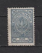 Polen oudje met adelaar blauw, Verzenden, Polen, Gestempeld