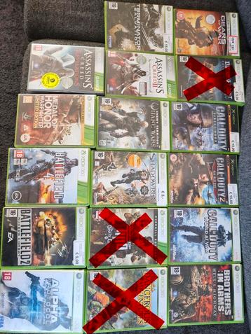 Diverse xbox 360 games. beschikbaar voor biedingen
