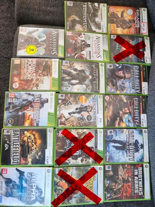 Diverse xbox 360 games., Spelcomputers en Games, Games | Xbox 360, Gebruikt, 2 spelers, Vanaf 18 jaar, Ophalen of Verzenden