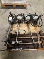 4 hydraulische cilinders handpomp afzetten unit  container, Ophalen, Zo goed als nieuw, Handmatig