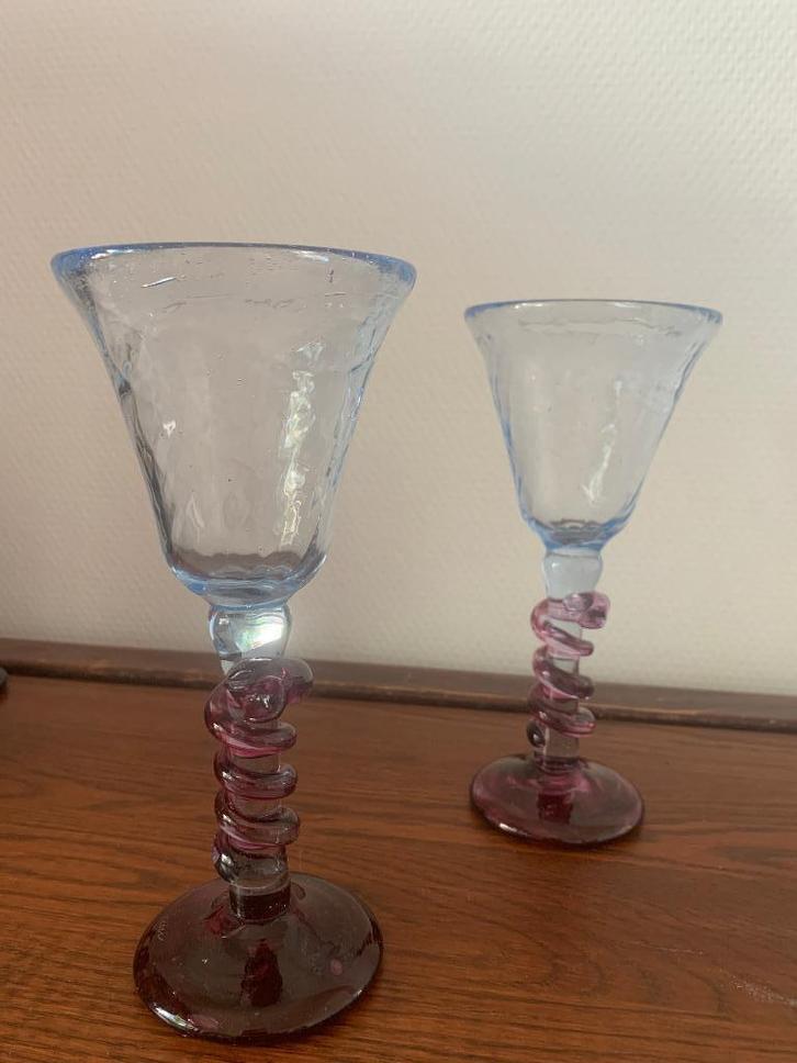 Unieke wijnglazen, Antiek en Kunst, Antiek | Glas en Kristal, Ophalen of Verzenden