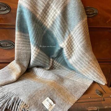 Engels wollen Bronte by Moon plaid Classic Check Teal beschikbaar voor biedingen