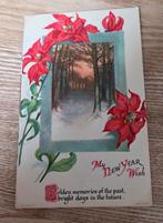 Antieke kerstkaart met groet, Verzamelen, Verzenden, Voor 1920, Ongelopen, Feest(dag)