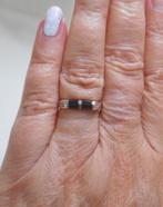 Zilveren vintage ring met onyx maat 16.25  nr. 679