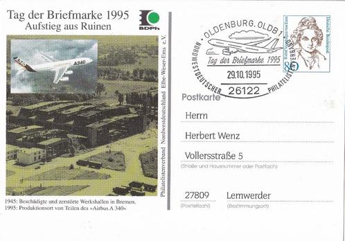 Duitsland – Postkarte – Tag der Briefmarke 1995 – Ruinen, Postzegels en Munten, Brieven en Enveloppen | Buitenland, Briefkaart
