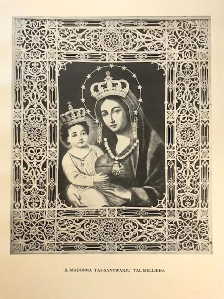Afbeelding JI - Madonna Tas-  Santwarju Tal - Mellieha, Verzamelen, Religie, Zo goed als nieuw, Christendom | Katholiek, Kaart of Prent