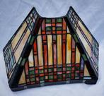 vintage TIFFANY MUUR LAMPENKAP Art Deco Prairie geometrisch, Ophalen, Zo goed als nieuw, Rond, Minder dan 25 cm