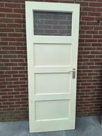Originele jaren 50 paneeldeur, Doe-het-zelf en Verbouw, Deuren en Horren, Minder dan 80 cm, Gebruikt, Glas, Ophalen