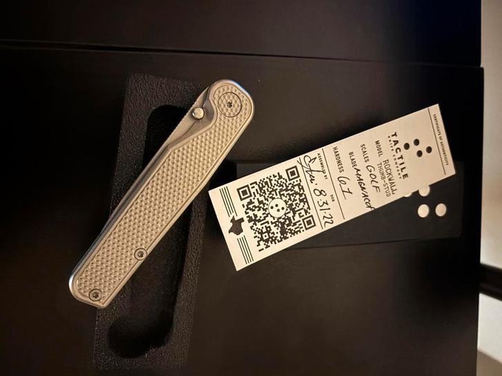 Tactile knife CO, Rockwall Golf CPM MagnaCut, Caravans en Kamperen, Kampeergereedschap, Gebruikt, Ophalen of Verzenden