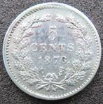 5 Cent 1876, Postzegels en Munten, Munten | Nederland, Koning Willem III, Verzenden, Zilver, Losse munt