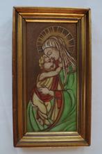 Schilderij Maria met kind, Antiek en Kunst, Antiek | Religie, Verzenden