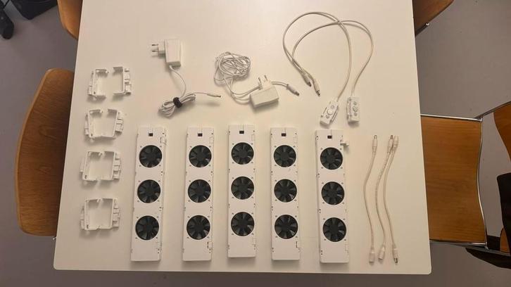 Speedcomfort radiatorventilatoren 5 stuks, Doe-het-zelf en Verbouw, Verwarming en Radiatoren, Gebruikt, Radiator, Minder dan 200 watt