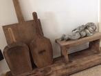 Oude houten plank van de steenfabriek, 2 stuks beschikbaar, Antiek en Kunst, Ophalen