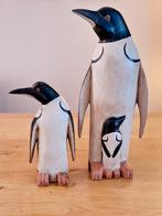 Handbeschilderde houten pinguïn familie, Antiek en Kunst, Kunst | Beelden en Houtsnijwerken, Ophalen of Verzenden