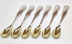 Set van 6 zilveren theelepels H.A. Schuss, Amsterdam 1863., Ophalen of Verzenden, Goud