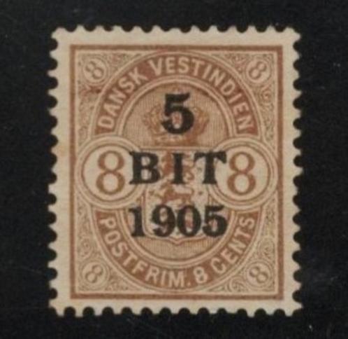 1905 5-bit DANSK WEST-INDIES Deense-kolonie, Postzegels en Munten, Postzegels | Amerika, Postfris, Midden-Amerika, Ophalen of Verzenden