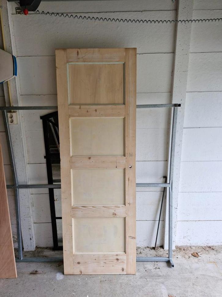 Binnendeur (antiek), Doe-het-zelf en Verbouw, Deuren en Horren, Gebruikt, Binnendeur, 200 tot 215 cm, Minder dan 80 cm, Hout, Ophalen
